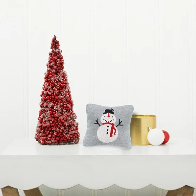 C&F Home 10" X 10" Snowman Knitted Christmas Holiday Throw Pillow 4 C&F Home 10" X 10" Snowman Knitted Christmas Holiday Throw Pillow - Image 4