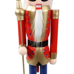 Sunnydaze Decor Sunnydaze Arnold The Strong Indoor Decorative Traditional Christmas Wooden Nutcracker Statue, 48-Inch -Christmas Decorations GUEST 5e9d299d 5c2c 47f3 a5e9 9682d34615b8