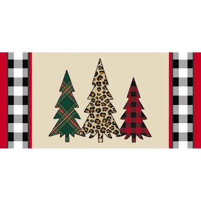 Evergreen Mixed Print Christmas Trees Sassafras Indoor Outdoor Switch Doormat 1'10"x10" Brown 1 Evergreen Mixed Print Christmas Trees Sassafras Indoor Outdoor Switch Doormat 1'10"x10" Brown