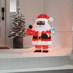 32" Tinsel Santa Christmas Novelty Sculpture Light With 4 Interchangeable Faces - Wondershop™ 12 32" Tinsel Santa Christmas Novelty Sculpture Light With 4 Interchangeable Faces - Wondershop™ -Christmas Decorations GUEST 61f75cca e412 4093 a5fb 5e892655eec5