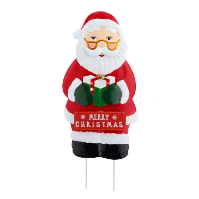 Mr. Christmas Illuminated Outdoor Metal Sign Christmas Decoration- Santa 3 Mr. Christmas Illuminated Outdoor Metal Sign Christmas Decoration- Santa - Image 3