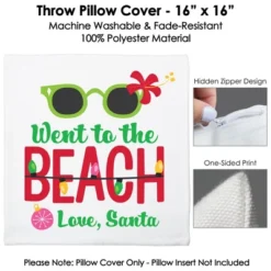 Big Dot Of Happiness Tropical Christmas - Beach Santa Holiday Party Home Decorative Canvas Cushion Case - Throw Pillow Cover - 16 X 16 Inches 8 Big Dot Of Happiness Tropical Christmas - Beach Santa Holiday Party Home Decorative Canvas Cushion Case - Throw Pillow Cover - 16 X 16 Inches -Christmas Decorations GUEST 626d6607 72ef 472b be4f d3d6be143d6e