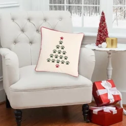 C&F Home 18" X 18" Christmas Tree Paws Embroidered Throw Pillow 8 C&F Home 18" X 18" Christmas Tree Paws Embroidered Throw Pillow -Christmas Decorations GUEST 62a92341 b16c 43b1 8aaf 866078c24753