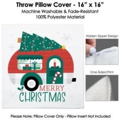 Big Dot Of Happiness Camper Christmas - Red And Green Holiday Party Home Decorative Canvas Cushion Case - Throw Pillow Cover - 16 X 16 Inches 8 Big Dot Of Happiness Camper Christmas - Red And Green Holiday Party Home Decorative Canvas Cushion Case - Throw Pillow Cover - 16 X 16 Inches -Christmas Decorations GUEST 65c470c0 0b4c 4afd baa3 a380a50591d8