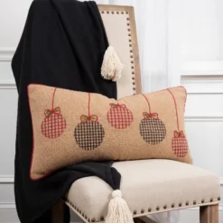 14"x26" Oversized Christmas Ornaments Polyester Filled Throw Pillow Light Brown - Rizzy Home 9 14"x26" Oversized Christmas Ornaments Polyester Filled Throw Pillow Light Brown - Rizzy Home -Christmas Decorations GUEST 689bd878 0547 4f7d 970b f31755d1f70f