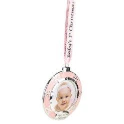 Northlight 3" Pink Silver-Plated Baby's First Christmas Photo Ornament With European Crystals 5 Northlight 3" Pink Silver-Plated Baby's First Christmas Photo Ornament With European Crystals -Christmas Decorations GUEST 693bad49 f9e7 406f beef ee06f311a5d7