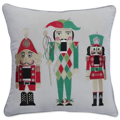 16.5"x16.5" Indoor Christmas 'Velvet Nutcrackers' Multi Square Throw Pillow - Pillow Perfect 5 16.5"x16.5" Indoor Christmas 'Velvet Nutcrackers' Multi Square Throw Pillow - Pillow Perfect - Image 5