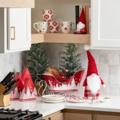 8"H, 10"H And 11.5"H Sullivans Winter Scene Tree Set Of 3, Christmas Decor; Red 5 8"H, 10"H And 11.5"H Sullivans Winter Scene Tree Set Of 3, Christmas Decor; Red -Christmas Decorations GUEST 6fcaa3fe c410 4ef9 bf8e e78ee303ea5b