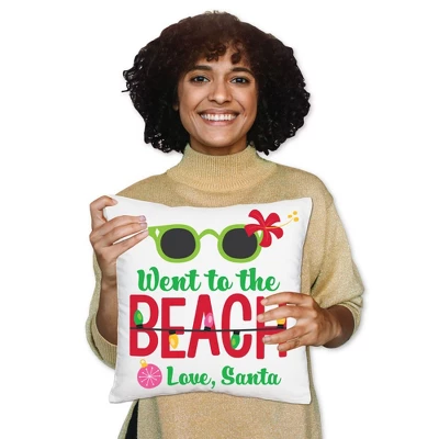Big Dot Of Happiness Tropical Christmas - Beach Santa Holiday Party Home Decorative Canvas Cushion Case - Throw Pillow Cover - 16 X 16 Inches 6 Big Dot Of Happiness Tropical Christmas - Beach Santa Holiday Party Home Decorative Canvas Cushion Case - Throw Pillow Cover - 16 X 16 Inches - Image 6