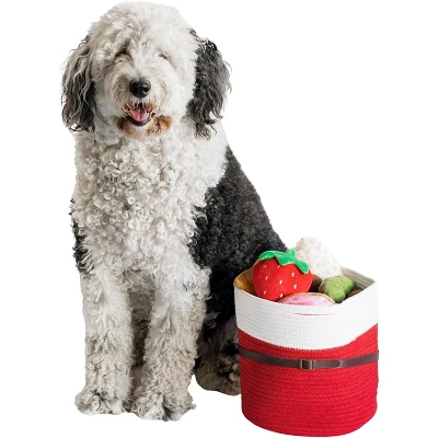 Midlee Christmas Santa Rope Basket 1 Midlee Christmas Santa Rope Basket