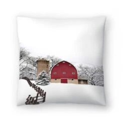 Christmas On Farm By Tanya Shumkina Throw Pillow - Americanflat -Christmas Decorations GUEST 75151497 3d65 460b 8979 92b2909bc21b