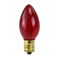 Northlight Pack Of 25 Transparent Red C7 Christmas Replacement Bulbs