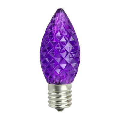 Northlight Pack Of 25 Faceted LED C9 Purple Christmas Replacement Bulbs 1 Northlight Pack Of 25 Faceted LED C9 Purple Christmas Replacement Bulbs