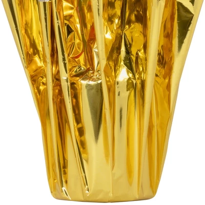 Northlight 20" Dark Pink Artificial Christmas Poinsettia With Gold Wrapped Base 4 Northlight 20" Dark Pink Artificial Christmas Poinsettia With Gold Wrapped Base - Image 4