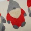 12"x20" Oversize Christmas Elves Applique Embroidered Lumbar Throw Pillow Ivory - Evergrace