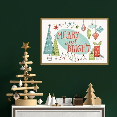 23" X 16" Merry And Bright Christmas Tree By Janelle Penner Framed Canvas Wall Art - Amanti Art 4 23" X 16" Merry And Bright Christmas Tree By Janelle Penner Framed Canvas Wall Art - Amanti Art - Image 4