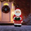 Mr. Christmas Illuminated Outdoor Metal Sign Christmas Decoration- Santa