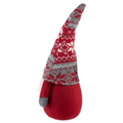 Northlight 12" Red And Gray Standing Gnome With Nordic Hat Christmas Decoration -Christmas Decorations GUEST 85322013 d834 4493 8e6a 67c5cc64d043