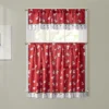Kate Aurora Holiday Living Christmas Snowman Toss Complete 3 Pc Kitchen Curtain Tier & Valance Set - 58 In. W X 36 In. L