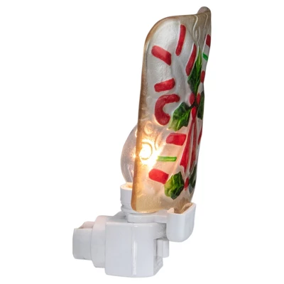 Northlight 6" White And Red Candy Canes Glass Christmas Night Light 2 Northlight 6" White And Red Candy Canes Glass Christmas Night Light - Image 2