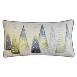 14"x26" Oversized Modern Christmas Trees With Pearls And Embroidery Lumbar Throw Pillow - Edie@Home 14 14"x26" Oversized Modern Christmas Trees With Pearls And Embroidery Lumbar Throw Pillow - Edie@Home -Christmas Decorations GUEST 897a6a54 14dc 4434 bcbb bf617b51e07b
