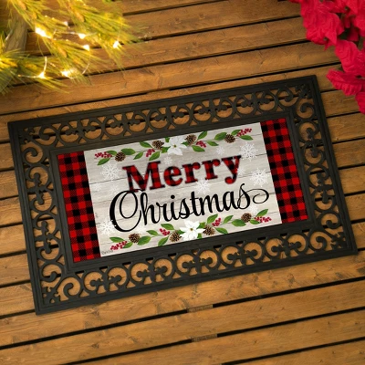 Evergreen Christmas Sentiments Sassafras Indoor Outdoor Switch Doormat 1'10"x10" Beige 2 Evergreen Christmas Sentiments Sassafras Indoor Outdoor Switch Doormat 1'10"x10" Beige - Image 2