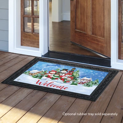 Caroling Snowmen Christmas Doormat Welcome Indoor Outdoor 30" X 18" Briarwood Lane 2 Caroling Snowmen Christmas Doormat Welcome Indoor Outdoor 30" X 18" Briarwood Lane - Image 2