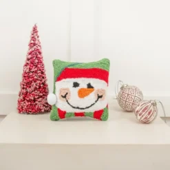 C&F Home 8" X 8" Happy Snowman Hooked Petite Christmas Holiday Throw Pillow 7 C&F Home 8" X 8" Happy Snowman Hooked Petite Christmas Holiday Throw Pillow -Christmas Decorations GUEST 8a038778 adb7 4ebd 8898 32cfe08359f3