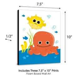 Big Dot Of Happiness Under The Sea Critters - Nursery Wall Art And Kids Room Decorations - Christmas Gift Ideas - 7.5 X 10 Inches - Set Of 3 Prints -Christmas Decorations GUEST 8a651f76 05e9 4941 b405 2b6904eeb171