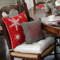 11.5"x11.5" Merry Christmas Square Throw Pillow Gray - Pillow Perfect 7 11.5"x11.5" Merry Christmas Square Throw Pillow Gray - Pillow Perfect -Christmas Decorations GUEST 8c2feced d217 489a 98f4 4a2be29156fe