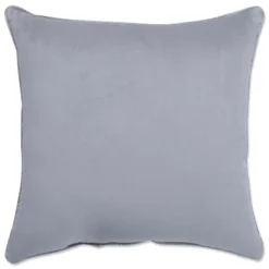 16.5"x16.5" Indoor Christmas 'Velvet Ornaments' Gray Square Throw Pillow - Pillow Perfect