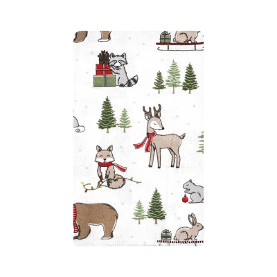 Hudson Baby Unisex Baby Cotton Flannel Burp Cloths, Christmas Forest, One Size 2 Hudson Baby Unisex Baby Cotton Flannel Burp Cloths, Christmas Forest, One Size - Image 2