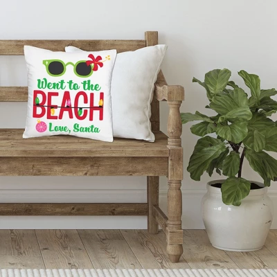 Big Dot Of Happiness Tropical Christmas - Beach Santa Holiday Party Home Decorative Canvas Cushion Case - Throw Pillow Cover - 16 X 16 Inches 2 Big Dot Of Happiness Tropical Christmas - Beach Santa Holiday Party Home Decorative Canvas Cushion Case - Throw Pillow Cover - 16 X 16 Inches - Image 2