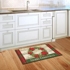 Poinsettia Wreath Christmas Doormat Plaid Indoor Outdoor 30" X 18" Briarwood Lane 5 Poinsettia Wreath Christmas Doormat Plaid Indoor Outdoor 30" X 18" Briarwood Lane -Christmas Decorations GUEST 95b66ed7 327f 4527 9c63 4e9dde60fe80