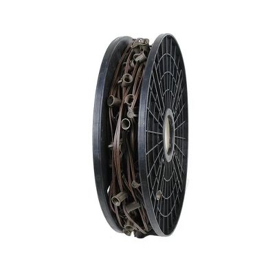 Novelty Lights 250 Feet C7/E12 Candelabra Base Christmas Bulk Spool, Vintage Holiday Hanging Light String, 6" Spacing, SPT-1 18 Gauge Brown Wire 3 Novelty Lights 250 Feet C7/E12 Candelabra Base Christmas Bulk Spool, Vintage Holiday Hanging Light String, 6" Spacing, SPT-1 18 Gauge Brown Wire - Image 3