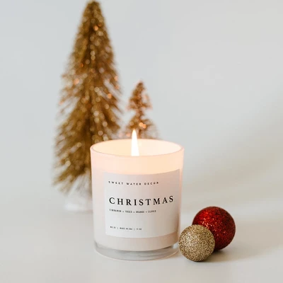 Sweet Water Decor Christmas 11oz White Jar Soy Candle 2 Sweet Water Decor Christmas 11oz White Jar Soy Candle - Image 2