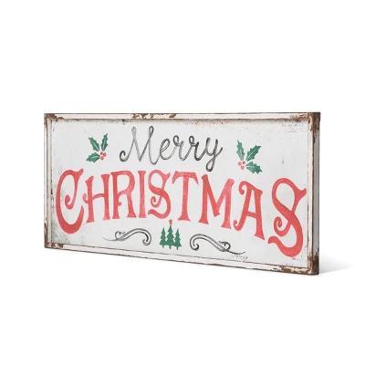 Park Hill Collection Merry Christmas Iron Plaque 3 Park Hill Collection Merry Christmas Iron Plaque - Image 3