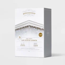 70ct LED Christmas Icicle Lights Cool White With White Wire - Wondershop™ 6 70ct LED Christmas Icicle Lights Cool White With White Wire - Wondershop™ -Christmas Decorations GUEST 977853e4 a029 4f1b 84ad 140a6c9b00fc