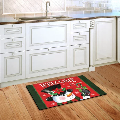 Briarwood Lane Christmas Snowman Welcome Doormat Candy Canes Indo 3 Briarwood Lane Christmas Snowman Welcome Doormat Candy Canes Indo - Image 3
