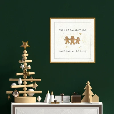 16" X 16" Christmas Cuties VII Gingerbread By Pela Studio Framed Canvas Wall Art - Amanti Art 3 16" X 16" Christmas Cuties VII Gingerbread By Pela Studio Framed Canvas Wall Art - Amanti Art - Image 3