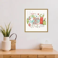 16" X 16" Deck The Halls Christmas Holly By Janelle Penner Framed Canvas Wall Art - Amanti Art 9 16" X 16" Deck The Halls Christmas Holly By Janelle Penner Framed Canvas Wall Art - Amanti Art -Christmas Decorations GUEST a2803dd8 300d 4e22 ae6e 9deb0e921413