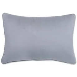 12"x18.5" Velvet Christmas Cardinal Lumbar Throw Pillow Cover Gray - Pillow Perfect