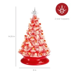 Best Choice Products 15in Pre-lit Ceramic Christmas Tree W/ Cord, Hand-Painted Decoration -Christmas Decorations GUEST a921527d b289 46a0 835e 0c5afcc49258