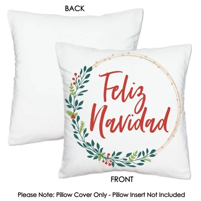 Big Dot Of Happiness Feliz Navidad - Holiday And Spanish Christmas Party Home Decorative Canvas Cushion Case - Throw Pillow Cover - 16 X 16 Inches 5 Big Dot Of Happiness Feliz Navidad - Holiday And Spanish Christmas Party Home Decorative Canvas Cushion Case - Throw Pillow Cover - 16 X 16 Inches - Image 5