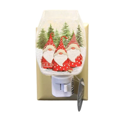 Stony Creek Gnomes W/Red Hats Night Light - One Nightlight 4.75 Inches - Electric Christmas Winter Pines - - Glass - Multicolored 5 Stony Creek Gnomes W/Red Hats Night Light - One Nightlight 4.75 Inches - Electric Christmas Winter Pines - - Glass - Multicolored - Image 5