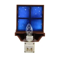 Christmas Snoopy Xmas Tree Night Lite - One Night Light 5.5 Inches - Woodstock Electric Plug-In - 30276 - Plastic - Multicolored