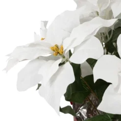Northlight 14.5" White Artificial Christmas Poinsettia With Red Wrapped Base 9 Northlight 14.5" White Artificial Christmas Poinsettia With Red Wrapped Base -Christmas Decorations GUEST b30c5383 87ee 4b8b 988f e99ff5d1cd87
