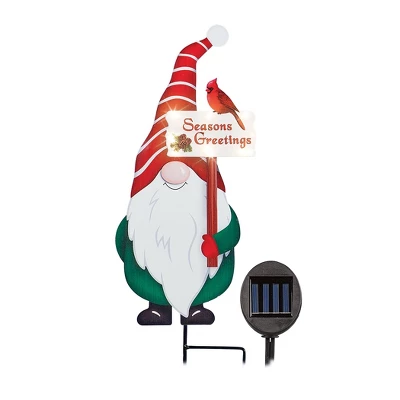 Collections Etc Outdoor Christmas Gnome Solar Stake Decoration 5 Collections Etc Outdoor Christmas Gnome Solar Stake Decoration - Image 5