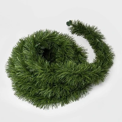 18' Pre-Lit Artificial Pine Christmas Garland Green With Clear Lights - Wondershop™ 2 18' Pre-Lit Artificial Pine Christmas Garland Green With Clear Lights - Wondershop™ - Image 2