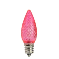 Northlight Pack Of 25 Faceted LED C7 Pink Christmas Replacement Bulbs